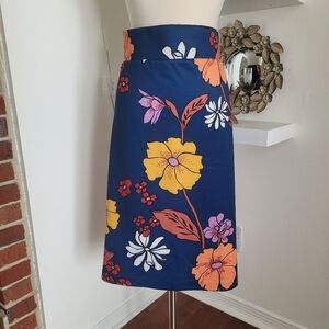 ELOQUII Floral Print Women's Skirt - Blue and Yellow SIZE 20